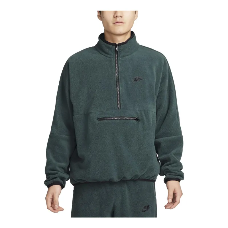 Nike Club Fleece+ Half Zip Fleece Top 'Green' DX0526-328 sold by KicksCrew