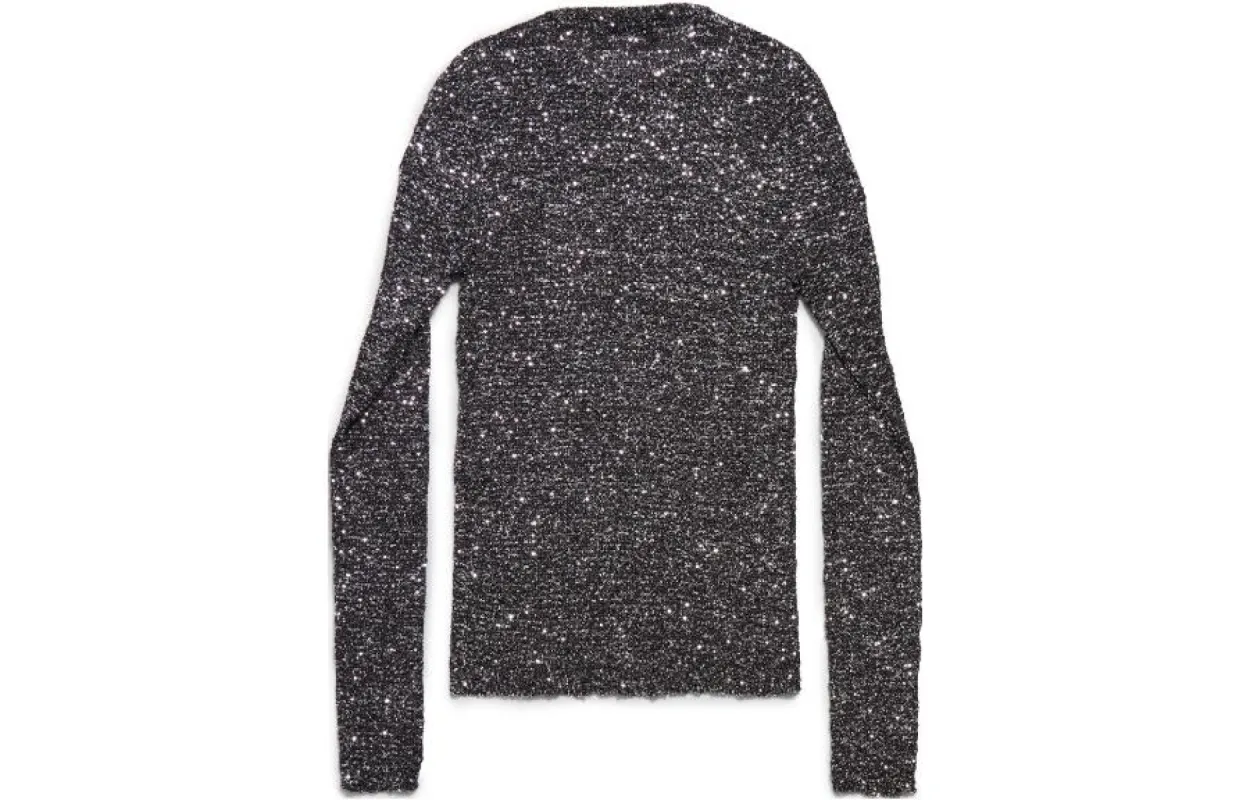 (WMNS) Balenciaga Fitted Sweater 'Grey' 771328T71961073 sold by KicksCrew