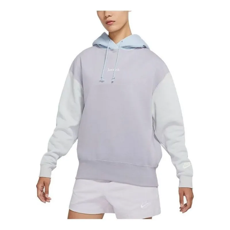 (WMNS) Nike Sportswear Fleece Hoodie 'Lilac Blue White' DO6961-521 sold by KicksCrew
