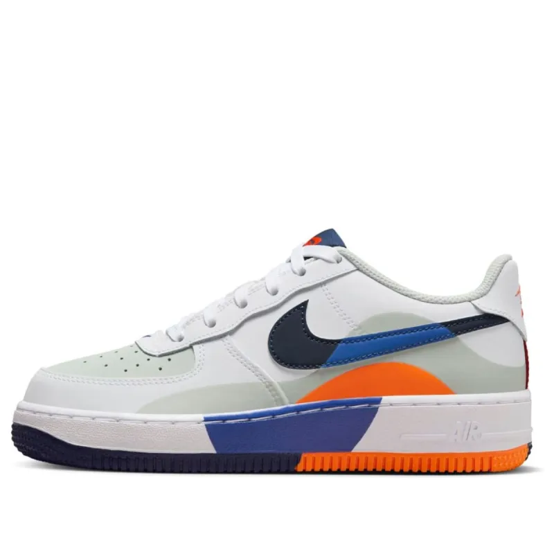 (GS) Nike Air Force 1 LV8 'White Black Blue' FN4730-002 sold by KicksCrew
