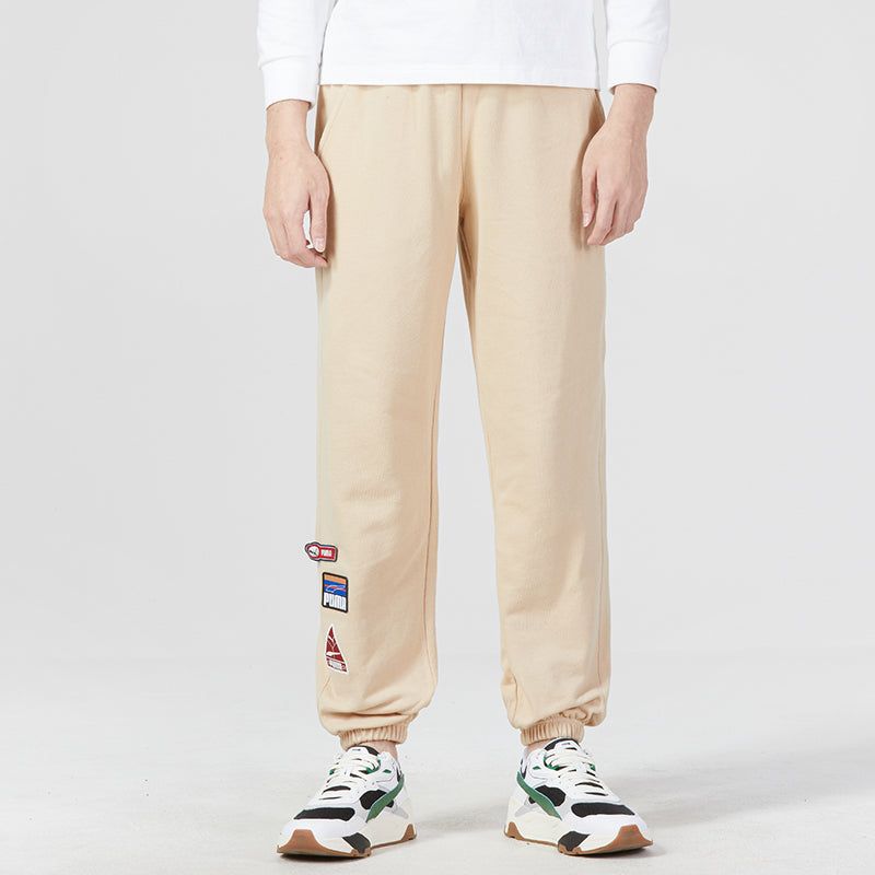 PUMA Team Badge Sweatpants 'Beige' 677378-67 sold by KicksCrew product image thumbnail 3