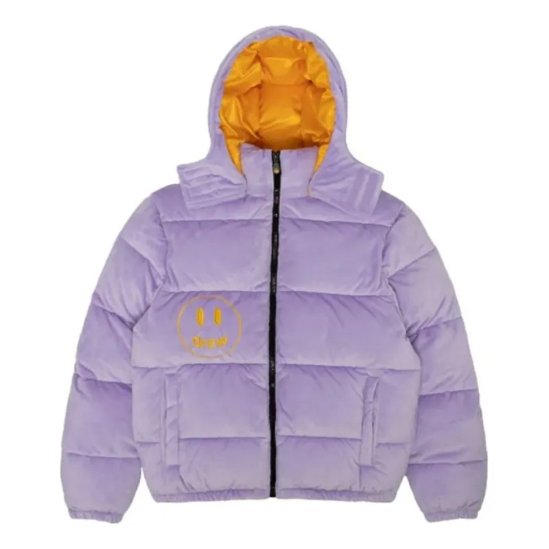 Drew House Plush Hooded Puffer Jacket 'Lavender' DH-FW22-212 sold by KicksCrew