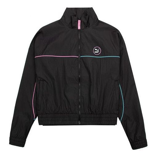 (WMNS) Puma Logo Track Jacket 'Black' 535184-01 sold by KicksCrew