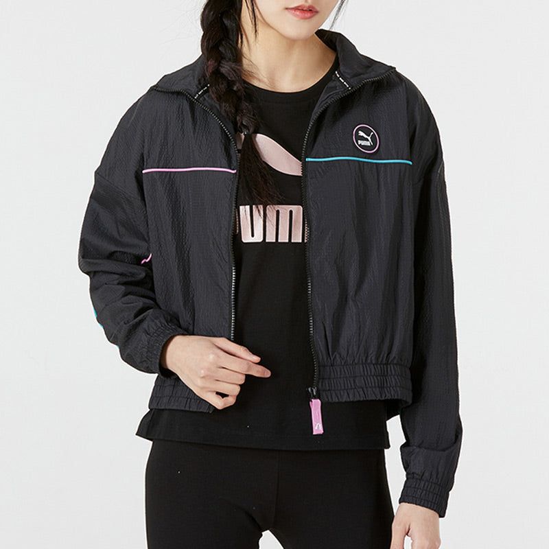 (WMNS) Puma Logo Track Jacket 'Black' 535184-01 sold by KicksCrew product image thumbnail 3