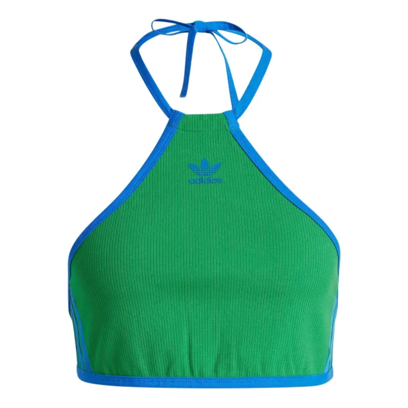 (WMNS) adidas Originals Rib Neck Halter Top 'Green Blue' JH0613 sold by KicksCrew