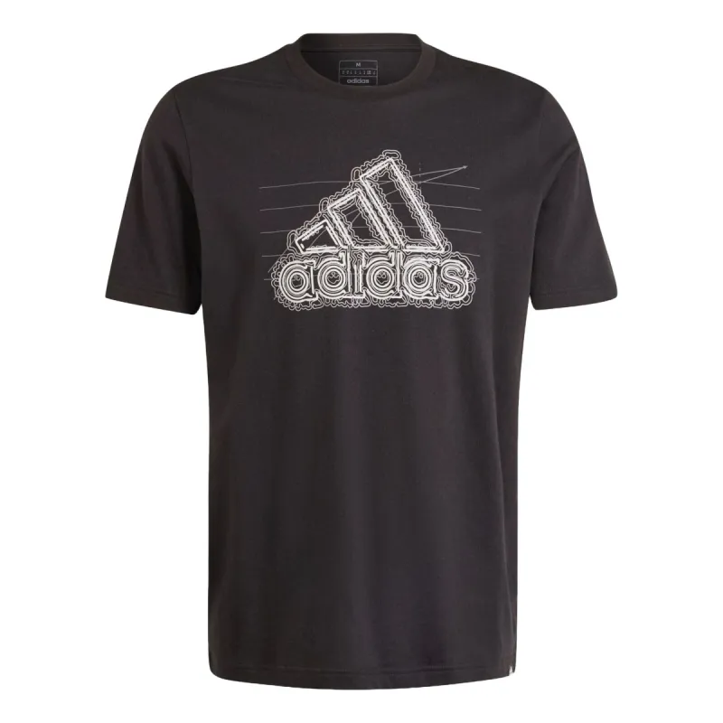adidas Growth Badge Graphic T-shirt Asia Sizing 'Black' IN6258 sold by KicksCrew