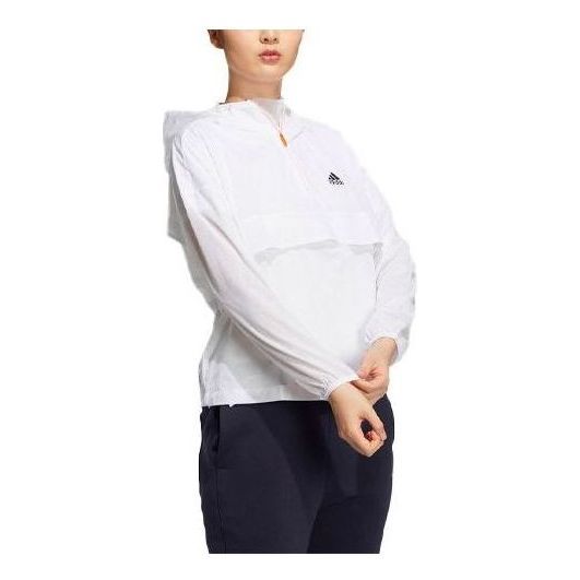 (WMNS) Adidas Tech Windbreaker Excite Jackets 'White' GP0658 sold by KicksCrew
