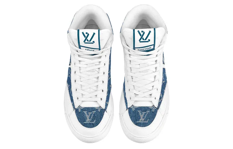 (WMNS) LOUIS VUITTON Charlie Ankle Sneakers 'White Denim Monogram' 1A9S5G sold by KicksCrew product image thumbnail 4