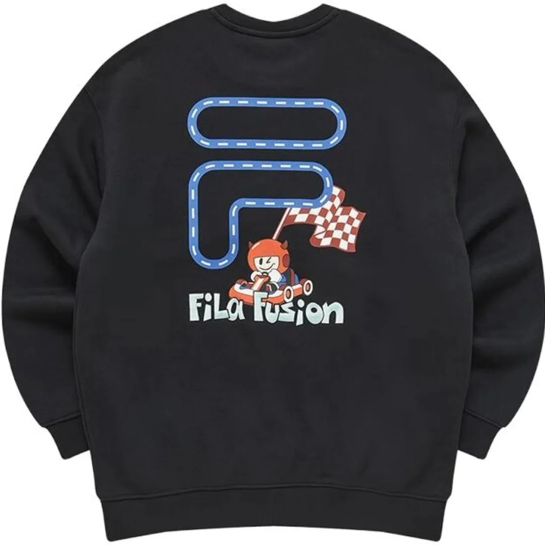 FILA FUSION Fob Graphic Sweater 'Black Blue' T11U343205F-BK sold by KicksCrew product image thumbnail 2
