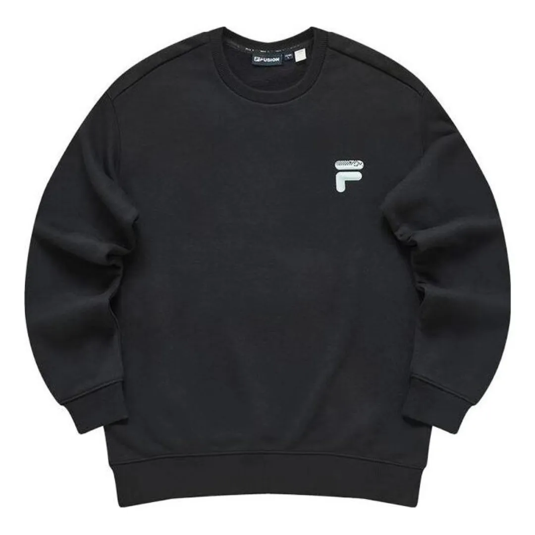 FILA FUSION Fob Graphic Sweater 'Black Blue' T11U343205F-BK sold by KicksCrew
