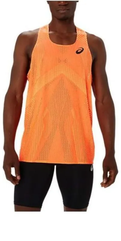 ASICS ACTIBREEZE Singlet Asia Sizing 'Red Safety Yellow' 2091A664-601 sold by KicksCrew