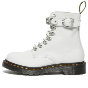 (WMNS) Dr. Martens 1460 Pascal Chain Leather Lace Up Boot 'White' 27266100 sold by KicksCrew