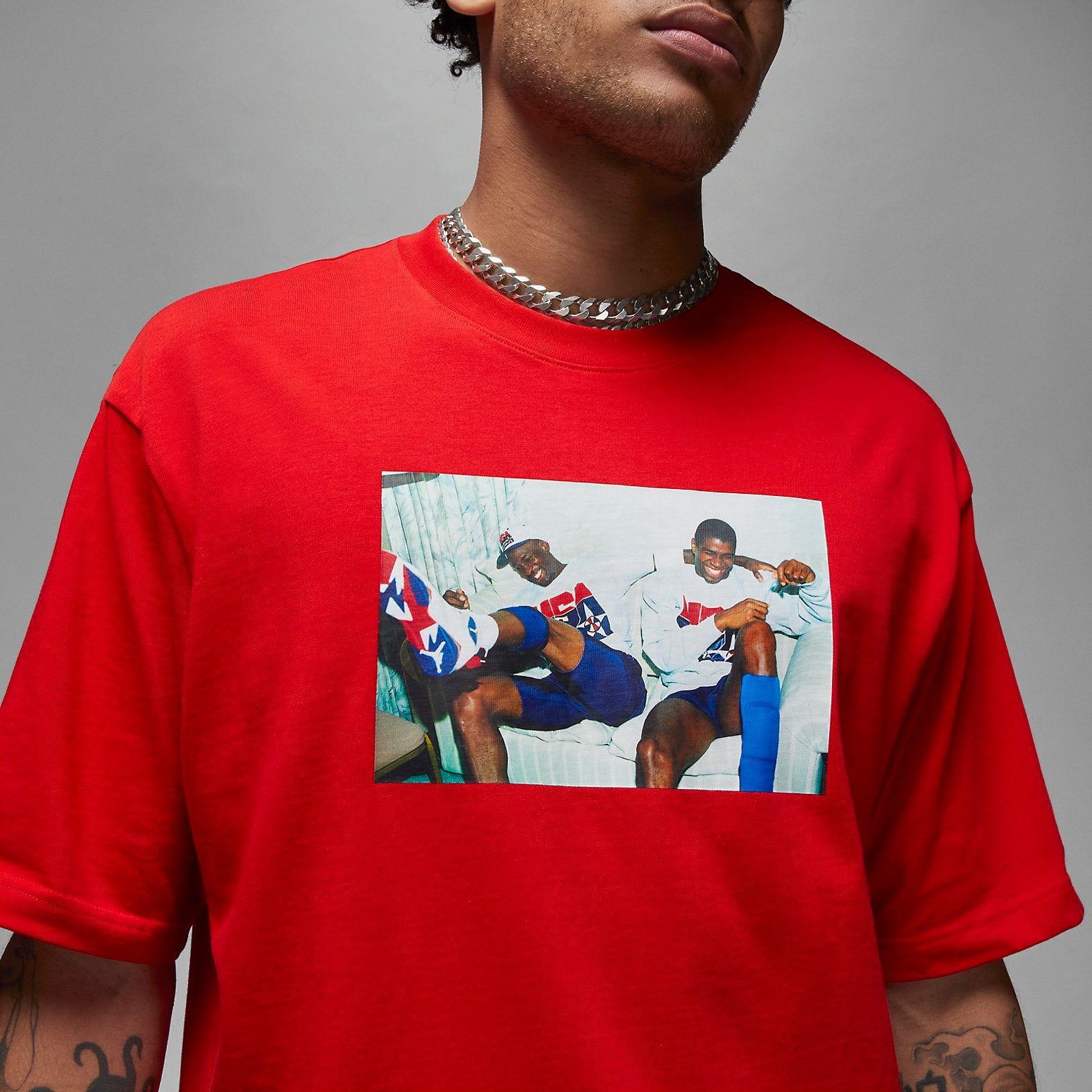 Air Jordan Graphic T-Shirt 'Red' DR2951-657 sold by KicksCrew product image thumbnail 3