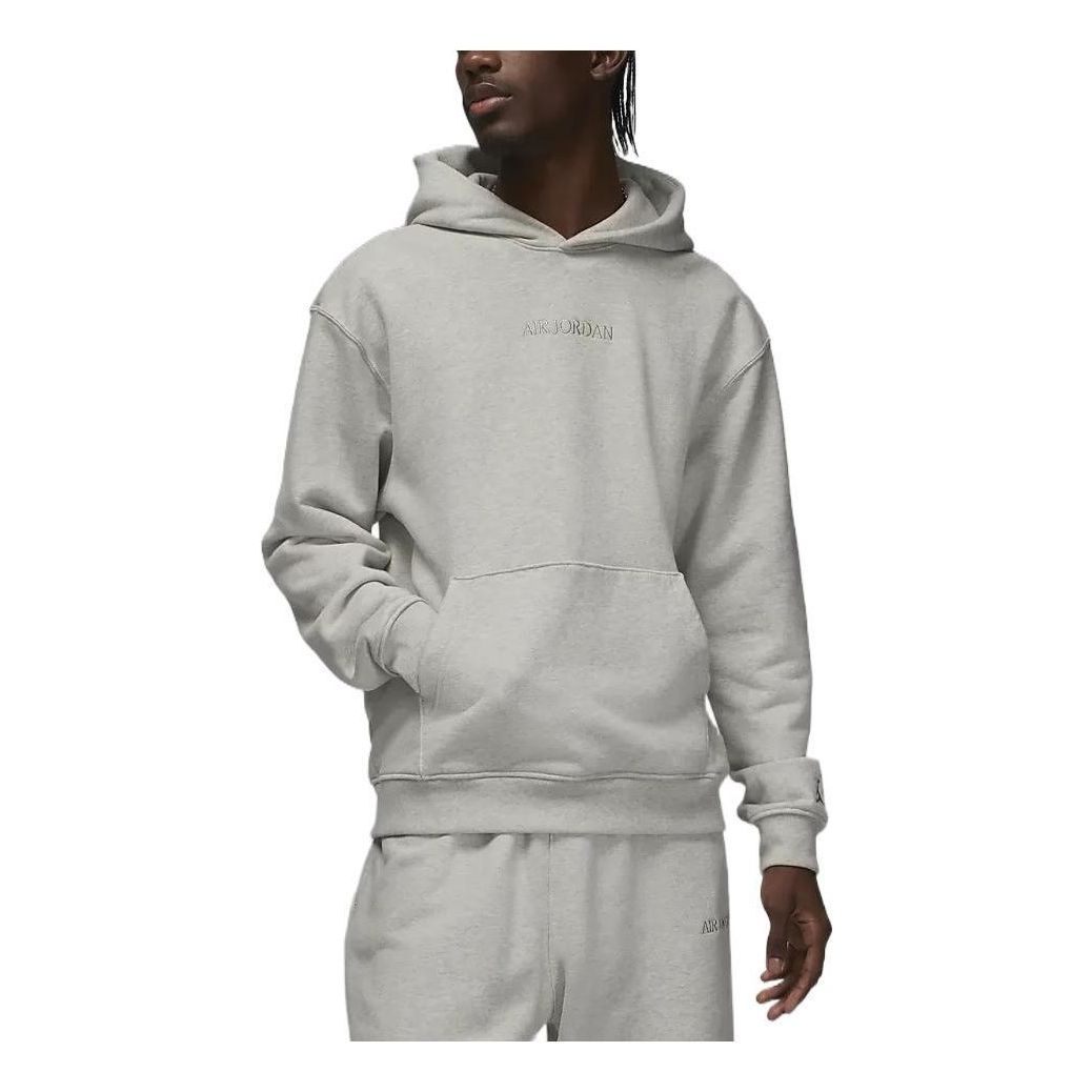 Air Jordan Wordmark Fleece Hoodie 'Grey' FJ1967-050 sold by KicksCrew