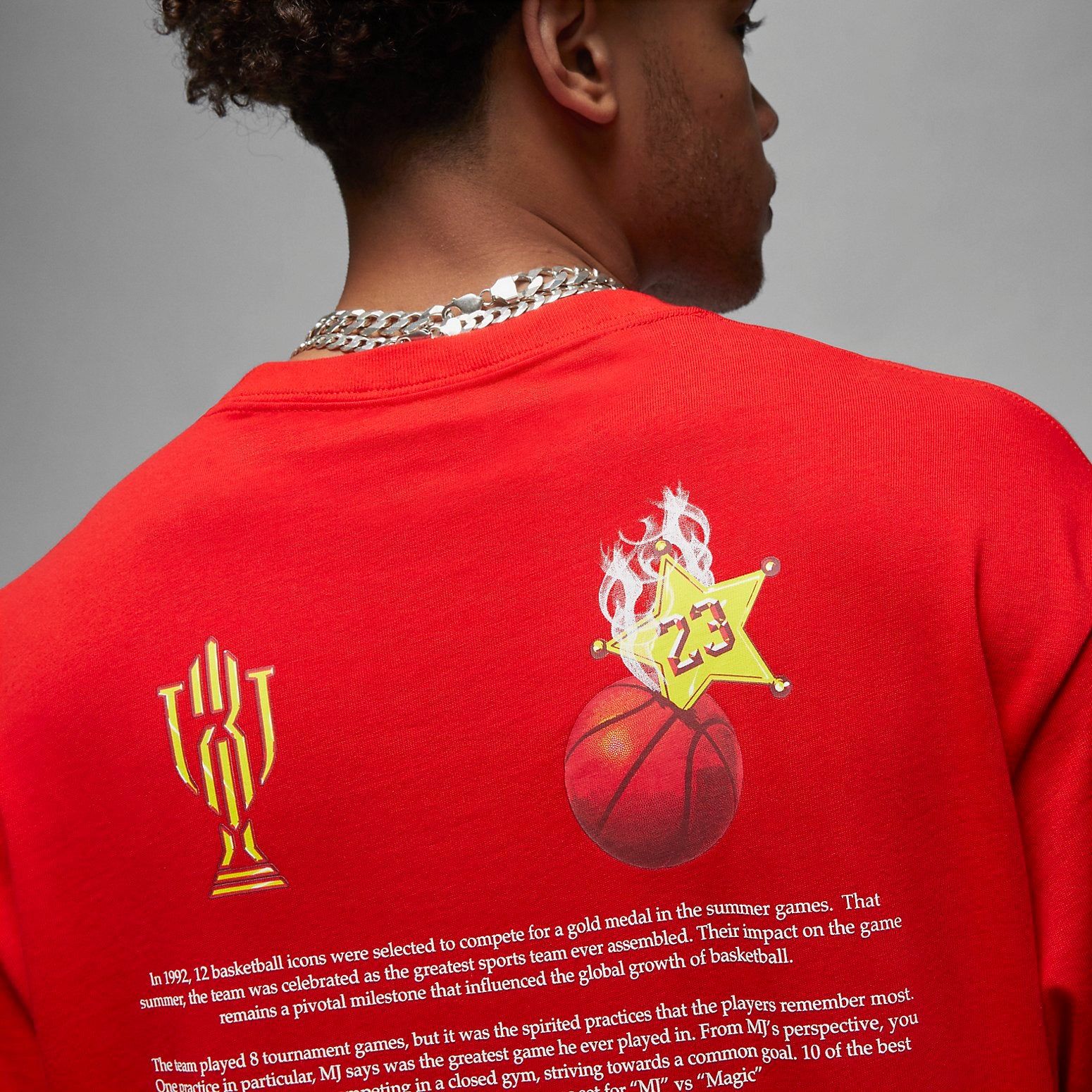 Air Jordan Graphic T-Shirt 'Red' DR2951-657 sold by KicksCrew product image thumbnail 5