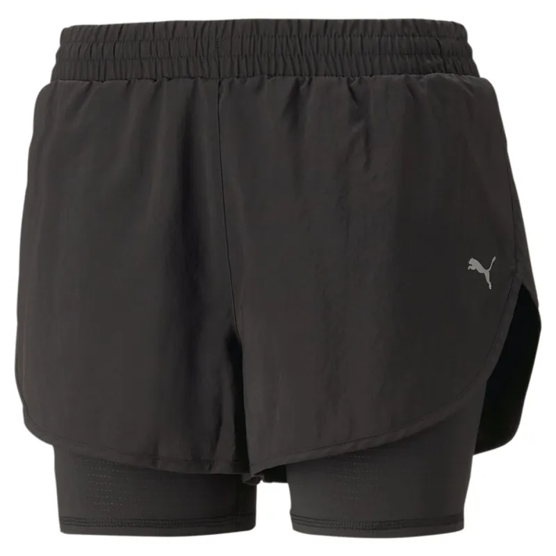 (WMNS) PUMA Run Favourite Woven 2 in 1 Running Shorts 'Black' 523181-01 sold by KicksCrew