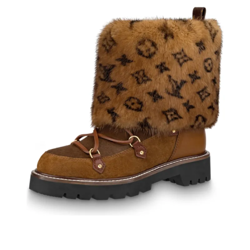 (WMNS) LOUIS VUITTON Territory Boots 'Brown' 1A5LRO sold by KicksCrew