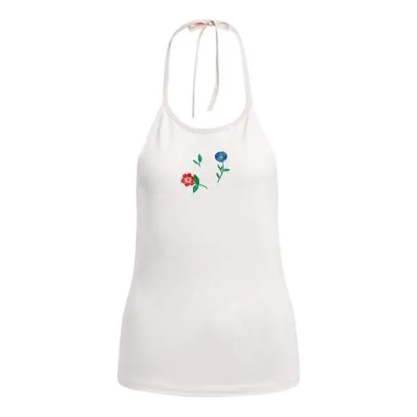 (WMNS) adidas Fashion Graphics Floral Halter Neck Top 'White' IS2424 sold by KicksCrew