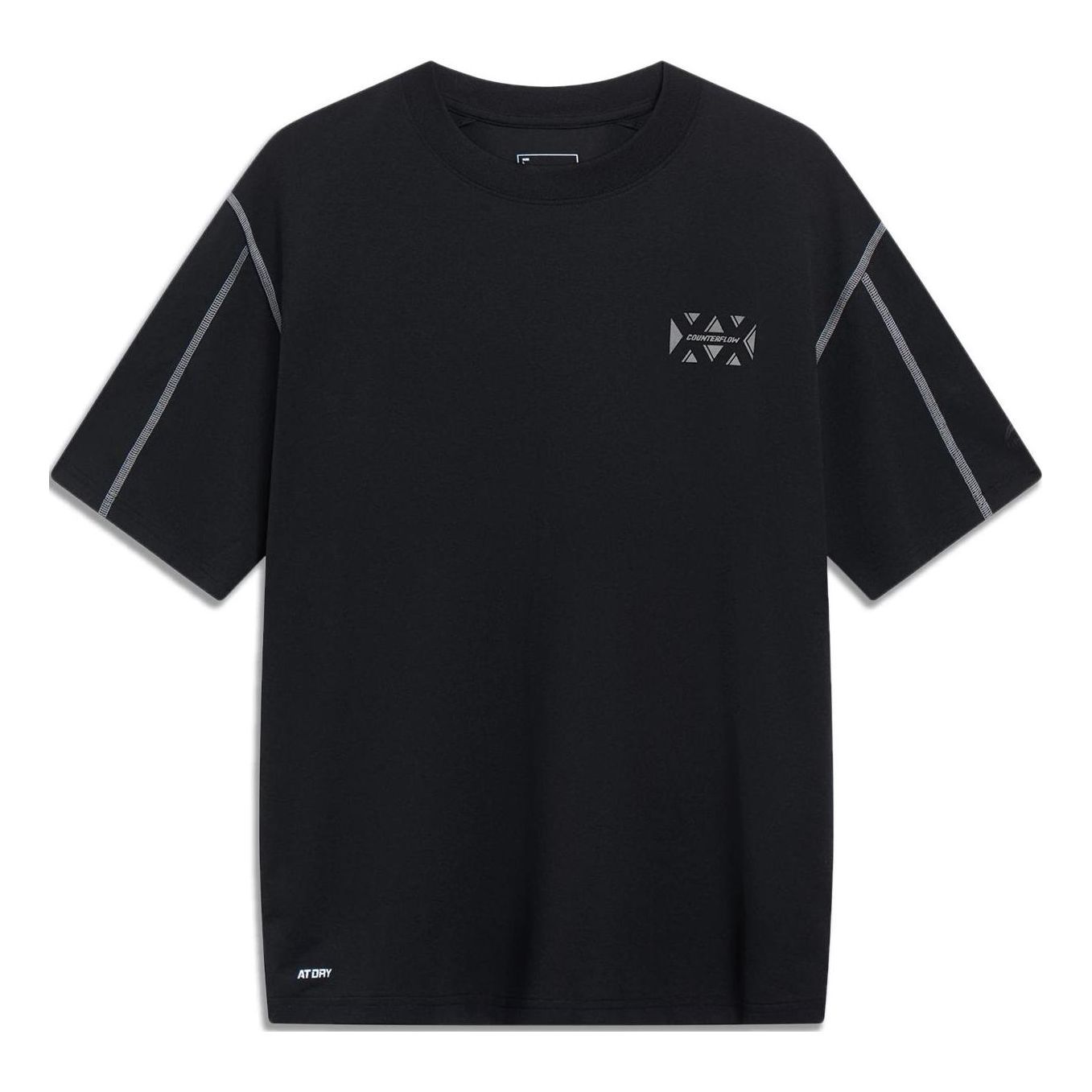 Li-Ning Counterflow Graphic T-shirt 'Black' AHST541-2 sold by KicksCrew
