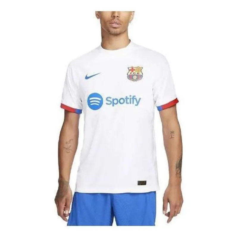 Nike FC Barcelona 2023/24 Match Away Jerseys 'White' DX2614-101 sold by KicksCrew