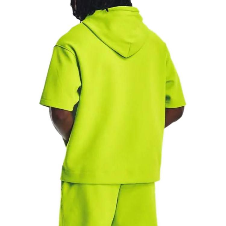 Under Armour Summit Knit Short Sleeve Hoodie 'Neon Green' 1378894-324 sold by KicksCrew product image thumbnail 4