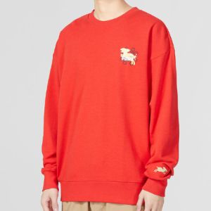 PUMA Essentials CNY Graphic Logo Sweatshirt 'Red' 677414-11 sold by KicksCrew