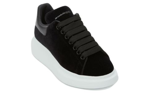 (WMNS) Alexander McQueen Oversized Sneaker 'Smooth Black' 553775W4FKT1000 sold by KicksCrew