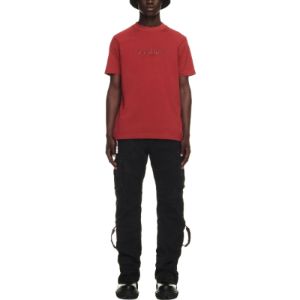 Off-White Give Me Space Cotton T-shirt 'Dark Brick-red Shade' OMAA027F23JER0012928 sold by KicksCrew