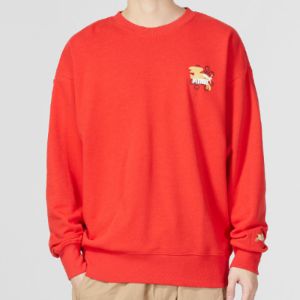 PUMA Essentials CNY Graphic Logo Sweatshirt 'Red' 677414-11 sold by KicksCrew