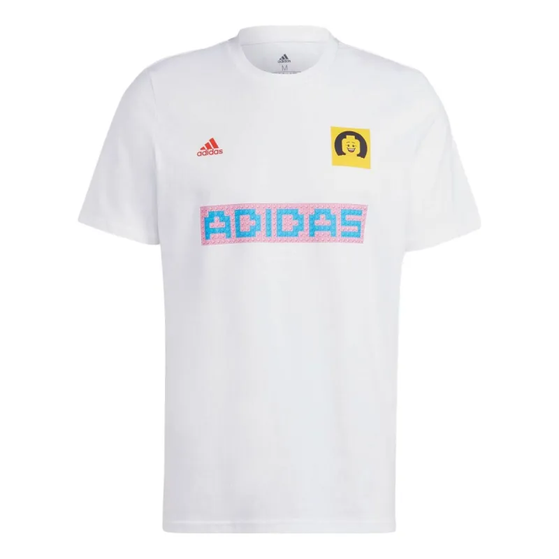adidas LEGO Number 9 Graphic T-Shirt 'White Red Blue' HT5169 sold by KicksCrew