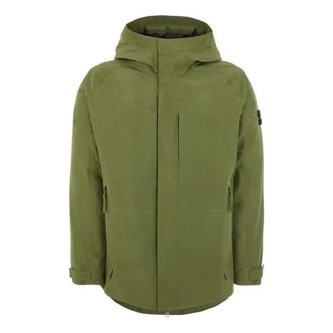 STONE ISLAND Hooded Down Jacket 'Olive Green' 771541926-V0058 sold by KicksCrew