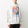 HERON PRESTON Heron Water Colours Print Embroidery Popover Hoodie 'White' HMBB007S208960210188 sold by KicksCrew