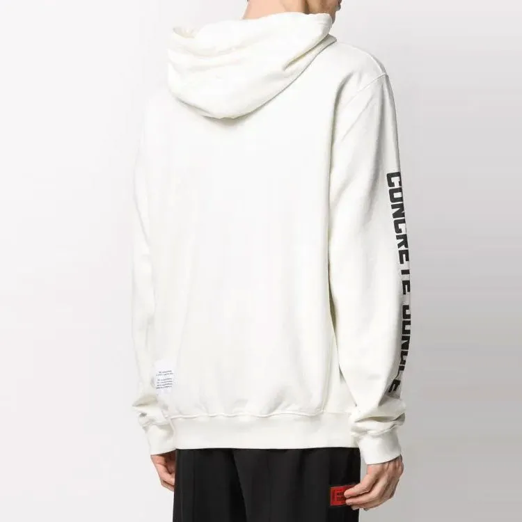HERON PRESTON Heron Water Colours Print Embroidery Popover Hoodie 'White' HMBB007S208960210188 sold by KicksCrew product image thumbnail 3