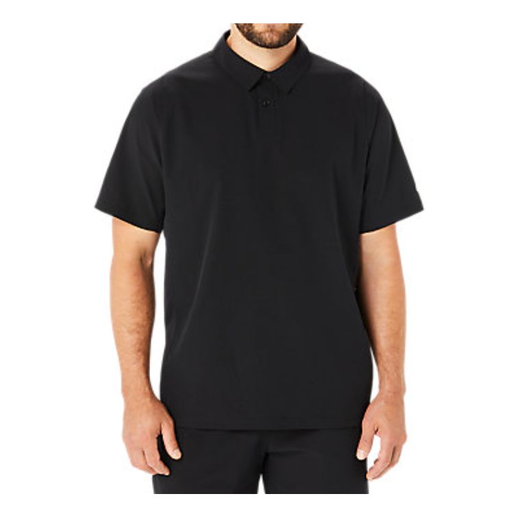 Asics Actibreeze Panel Jacquard Polo Shirt 'Black' 2031E456-001 sold by KicksCrew