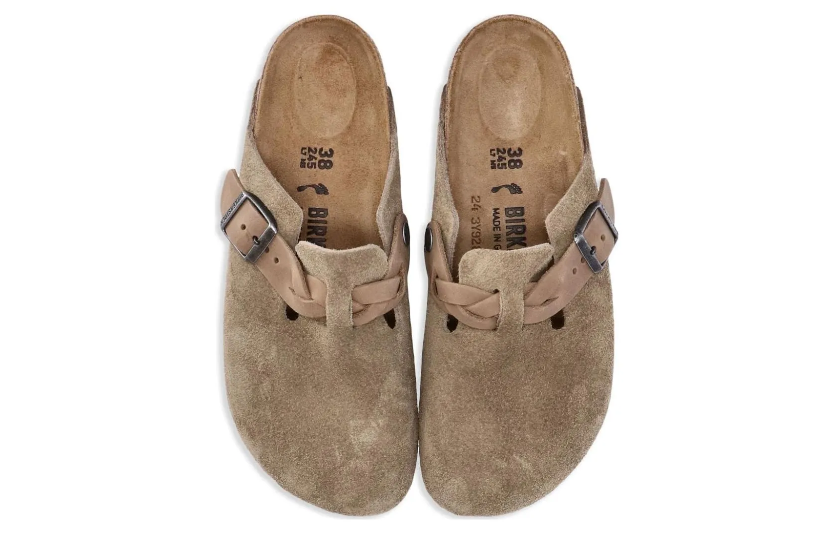 (WMNS) Birkenstock Boston Braided Suede Leather Sandals 'Taupe' 1026694 sold by KicksCrew product image thumbnail 4
