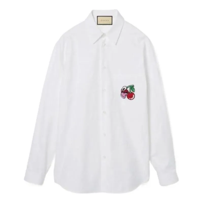 Gucci Maxi GG Oxford Cotton Shirt 'White' 782498-ZAQH1-9692 sold by KicksCrew