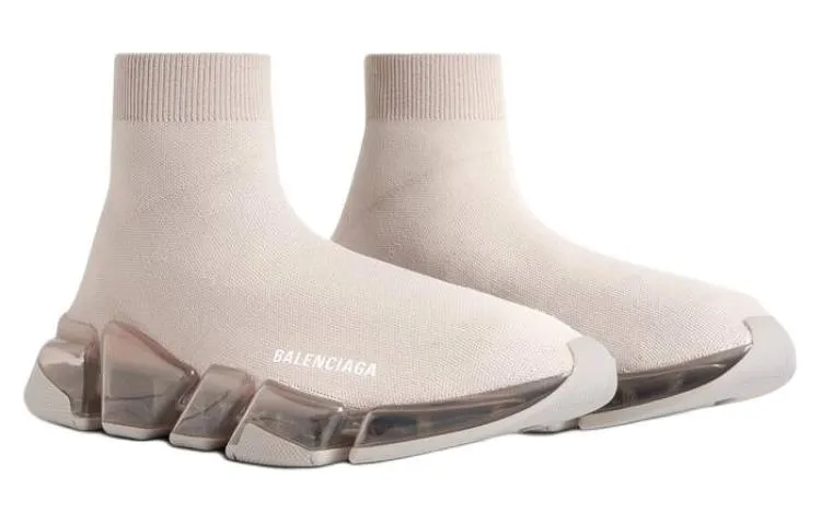 (WMNS) Balenciaga Speed 2.0 Full Clear Sole Sneaker 'Light Beige' 617196W2DC42000 sold by KicksCrew product image thumbnail 3