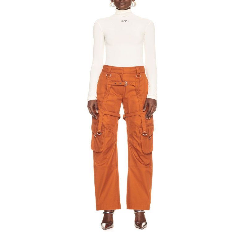 (WMNS) Off-White Logo-Print Second-Skin Top 'White' OWAD122F23JER0010410 sold by KicksCrew product image thumbnail 2