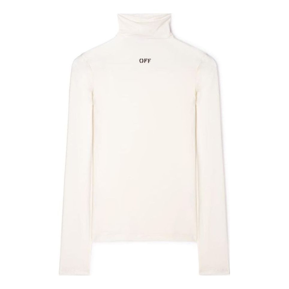 (WMNS) Off-White Logo-Print Second-Skin Top 'White' OWAD122F23JER0010410 sold by KicksCrew