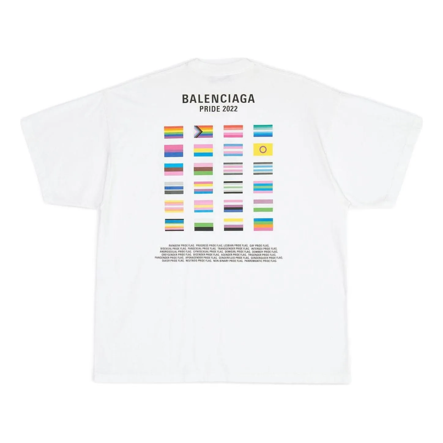 Balenciaga Balenciaga Pride 22 Oversized Cotton T-Shirt 'White