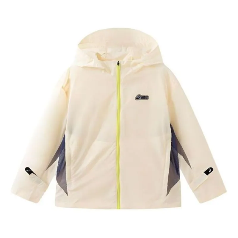 (GS) ASICS Logo Jacket 'Beige Black Yellow' 332241053056-8853 sold by KicksCrew