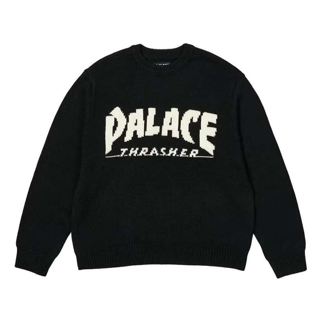 Palace x Thrasher Knit 'Black' P25THKW002 sold by KicksCrew