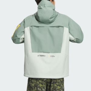 adidas x National Geographic Windstopper Gore-Tex Jacket 'Silver Green' IS9507 sold by KicksCrew