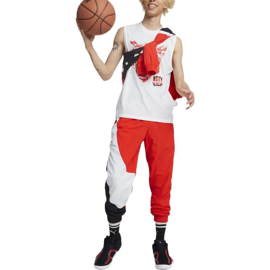 Puma Clyde Water Repellent Basketball Pants 'Red' 534197-08 sold by KicksCrew product image thumbnail 2