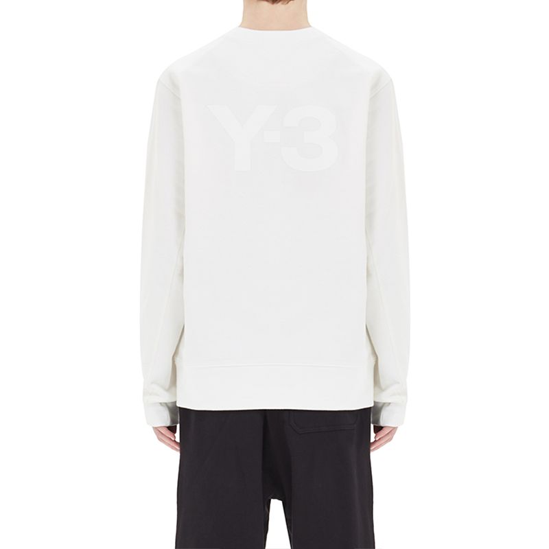 Adidas Y-3 Back Logo Crew Neck Sweatshirt 'Core White' FN3372 sold by KicksCrew product image thumbnail 5