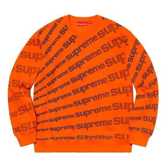 Supreme Radial Crewneck 'Orange Black' SUP-SS20-096 sold by KicksCrew