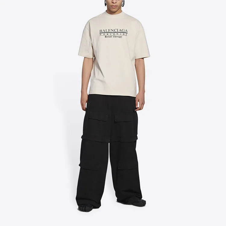 Balenciaga Retail Therapy Medium Fit T-Shirt 'Ivory Black' 612966TLVB19054 sold by KicksCrew product image thumbnail 3