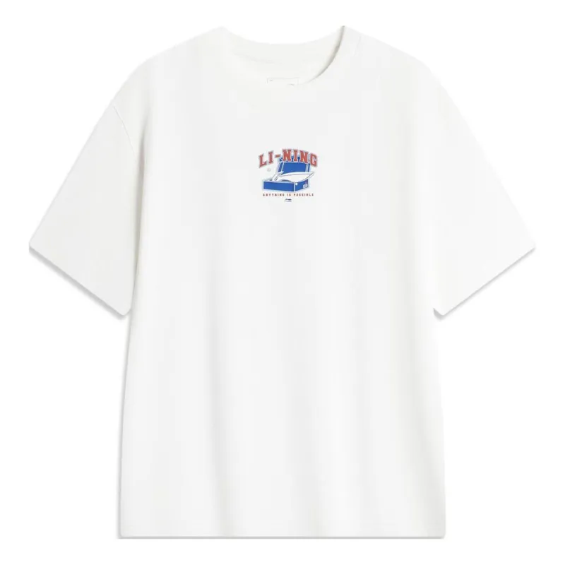 Li-Ning Cartoon Graphic T-shirt 'White' AHSU541-1 sold by KicksCrew