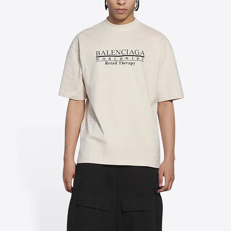 Balenciaga Retail Therapy Medium Fit T-Shirt 'Ivory Black' 612966TLVB19054 sold by KicksCrew product image thumbnail 4