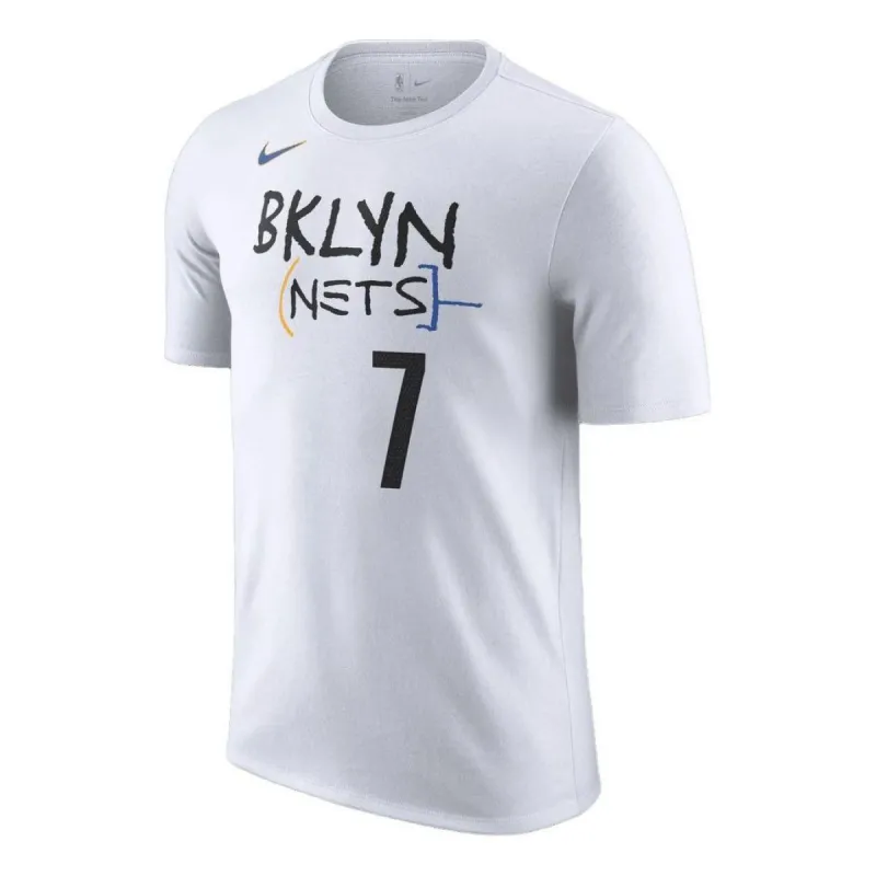 Nike x NBA Brooklyn NETS Kevin Durant T-Shirt 'White' DV5975-101 sold by KicksCrew